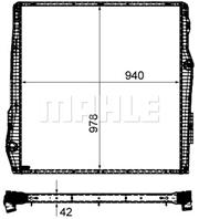 CR 2093 000P_радиатор системы охлаждения! без рамки пластик/алюминий 940x970x40\ SCANIA G-SERIES