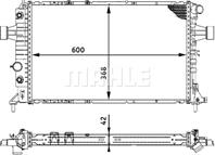 CR 320 000S_радиатор системы охлаждения Alternative Opel Astra Zafira 2.0 2.2DTI 00