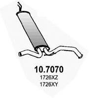Глушитель задняя часть PSA C1  107