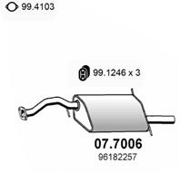 Задний резонатор глушителя DAEWOO LANOS 1.6i 4/199