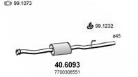 Резонатор глушит. Renault Kangoo 1.4I 10/1997 Резонатор глушит. Renault Kangoo 1.4I 10/1997