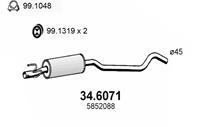 Резонатор глушителя средний OPEL CORSA B 1.2i 98