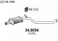 Резонатор глушит. Opel Astra 1.4-1.6-1.8 Sw 91