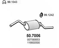 Резонатор глуш. задний Skoda Favorit 1.3 S.W./Komb