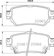 Колодки тормозные NISSAN QASHQAI/X-TRAIL 14- задние