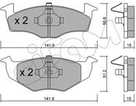 T=15 0mm колодки тормозные перед vw golf iii 1 4/