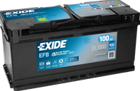 АКБ EXIDE MICRO-HYBRID Start-Stop EFB 100А/ч (EL1000) 12V 900 A EN 353x175x1