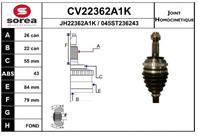 Cv22362a1k_шрус наружный к-кт! 26x22 abs 43 rover