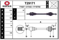 T29171_привод левый! 810mm Fiat Ducato  Peugeot Boxer  Citroen Jumper 2.2-2.3D 06&gt