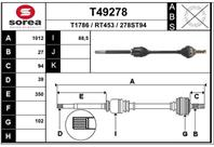 Вал приводной EAI T49278