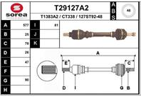 T29127A2_привод левый! 577mm Citroen Xsara 1.6-2.0/Xsara Picasso 2.0 98&gt
