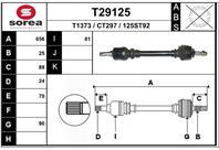 T29125_привод левый! 656mm Citroen C5 1.8i 00&gt