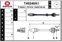 Вал приводной EAI T49240A1 Вал приводной EAI T49240A1