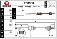 Вал приводной EAI T58366