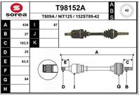 Вал приводной EAI T98152A Вал приводной EAI T98152A