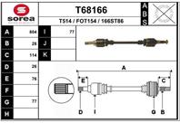 T68166_привод правый!без abs 804mm 28x26 ford sie