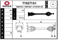 _привод! 582mm 38 ABS45Audi A4 3.2i/2.0-3.0D 00-09 _привод! 582mm 38 ABS45Audi A4 3.2i/2.0-3.0D 00-09