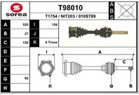 Вал приводной EAI T98010