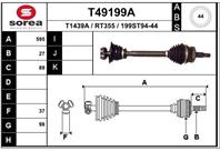 T49199a привод левый! 595mm d44 abs renault espace iii 2.2dci g9t710 00-02
