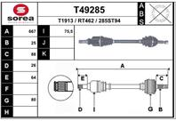 T49285_привод левый! 667mm Renault Scenic II/Gran