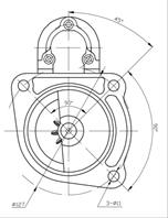 Стартер 24v/4kw, bus b 5/6/7, f/fl6, f/fe/fl/fm7