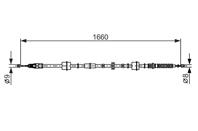 Трос ручного тормоза