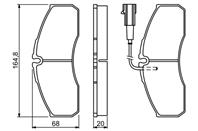 Колодки тормозные дисковые передние 0986494278 от компании BOSCH