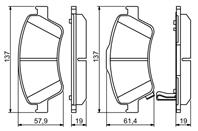 Колодки тормозные дисковые передние 0986494260 от производителя BOSCH