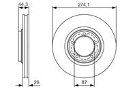 Диск тормозной Premium 2  передн  HYUNDAI H-1 99-06  Starex 02-07