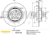 Тормозной диск Задний Mercedes Benz A250(295х44)