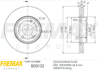 Тормозной диск Передний Mercedes Benz A220(295х51)