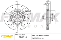 Тормозной диск, PERFORATED Передний Mercedes Benz A250(320х)