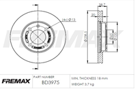 Диск тормозной передний Audi 80, VW Golf, Passat, Seat Ibiza 75->02 крашеный, в