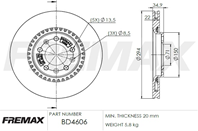Диск тормозной задний psa expert 4, traveller, jumpy 4, spacetourer 2.0hdi 150 16v dw10