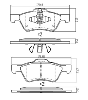 Колодки тормозные передние Ford