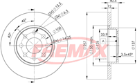 Диск тормозной для а/м Opel Corsa D передн.FREMAX