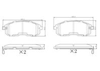 Колодки тормозные передние Nissan
