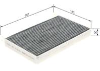 Фильтр салона MB W215/W221 угольный (упак.2шт.)