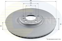 ДИСК ТОРМ ПРАВ BMW X5 10-, X6 07- (С ПОКРЫТИЕМ)