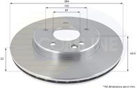 ДИСК ТОРМ MER W202 93- ПЕР ВЕНТ 284X22