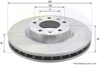 ДИСК ТОРМ Peugeot 308 13-> (С ПОКРЫТИЕМ)