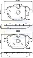 Колодки bmw 5 10-/x3 10-/x4 14-/z4 09-