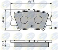 КОЛОДКИ ЗАД TOY CAMRY RAV 4 2.0 2.2D-4D 06-