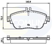 Колодки пер mer w246/w176/x156/c117 1.8-2.5/1.8cdi-2.2cdi 11-