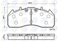 КОЛОДКИ ТОРМ ПЕР Renault Trucks Magnum 06-, Premium 05-, Volvo FE 06-, FH 05-, 7700 06-, 8500 99-, 8