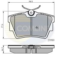Колодки дисковые (КОЛОДКИ ЗАД NIS INTERSTAR/PRIMASTAR 1.9DTI/2.0/DCI/2.5DTI 01- К-КТ)