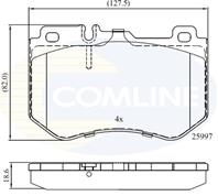 КОЛОДКИ ТОРМ ПЕР Mercedes-Benz C-Class 13-