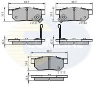 КОЛОДКИ HON CIVIC 89 - 01/CRX 87 - 95/JAZZ 08 -/PRELUDE 86 - 92/MG MG ZR 01 -/MG ZS