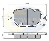 КОЛОДКИ ПЕР TOY CELICA/COROLLA VERSO/COROLLA WAGON