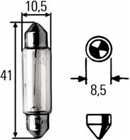 8GM 002 091-131_лампа! (10W) 12V SV8.5 внутр. осве